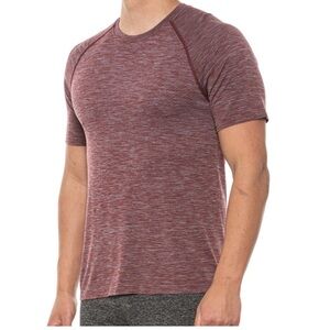 RHONE Reign Tech Athletic Performance Short Sleeve Shirt Captains Blue Small